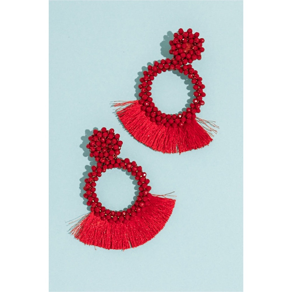 Katydid Girly and Glamorous Earrings-in Red